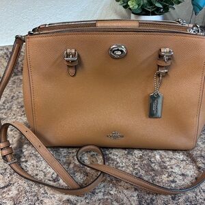 Coach Caramel Leather Shoulder Bag